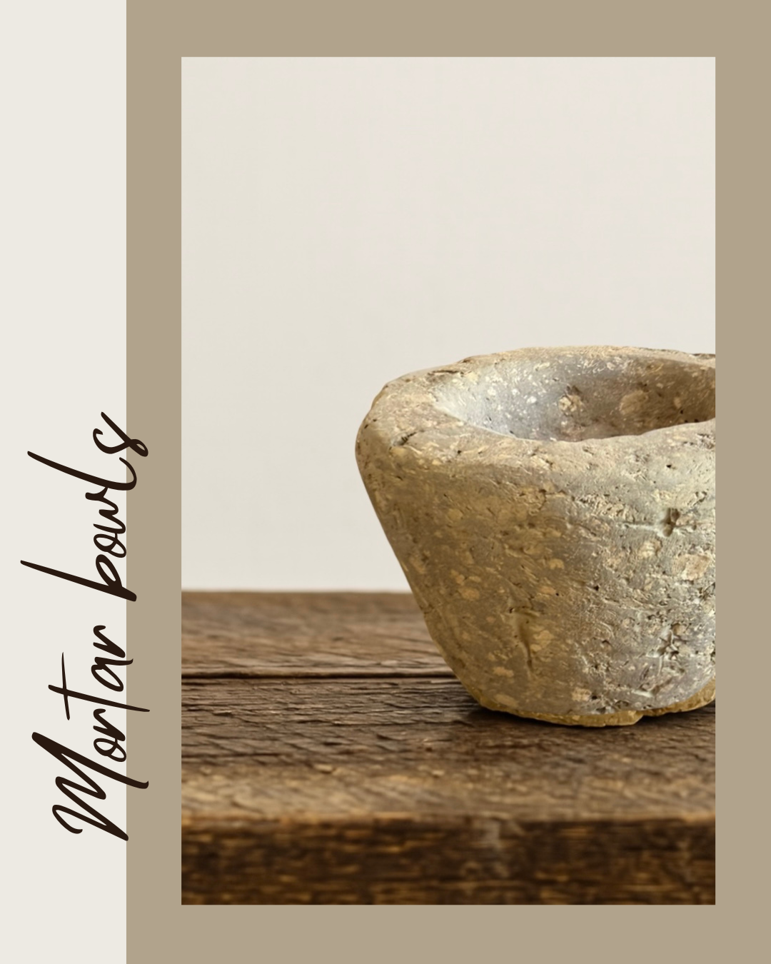 Small Mortar bowl lite Taupe Gray
