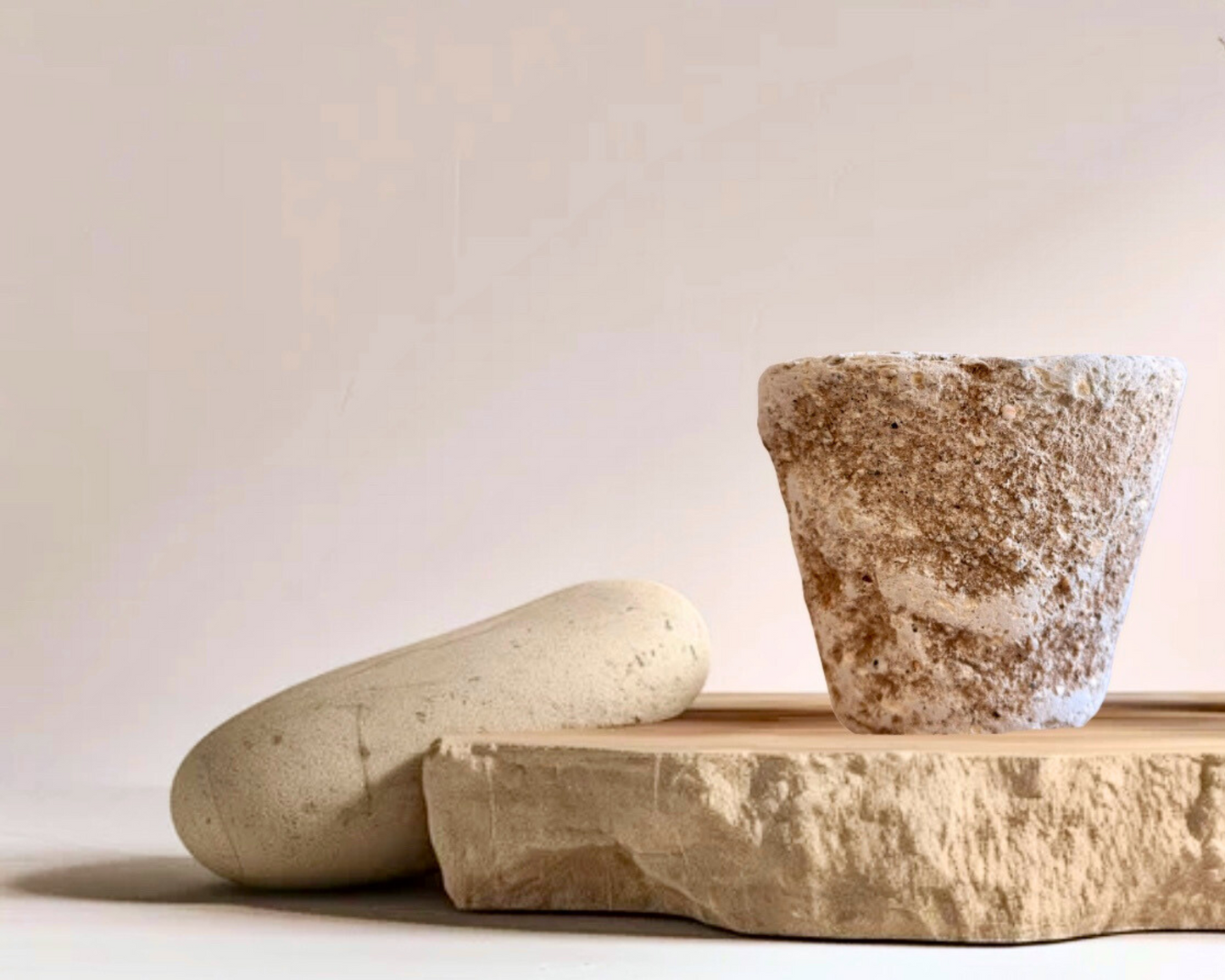 Mortar bowl lite beige cream