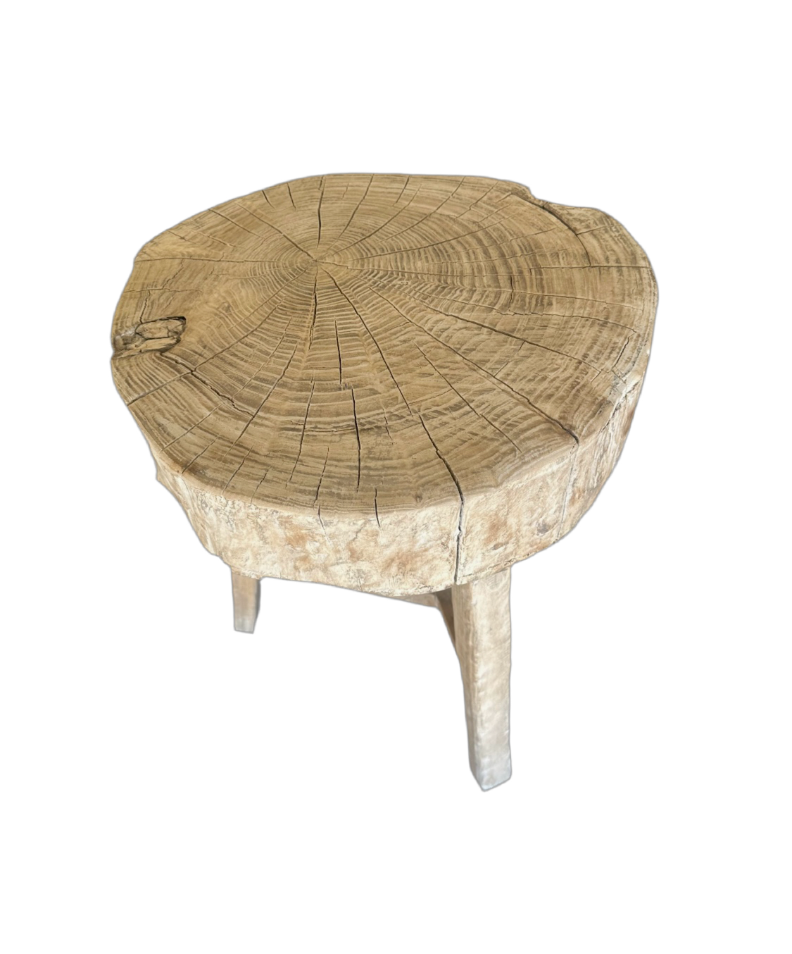 Timber slab accent table
