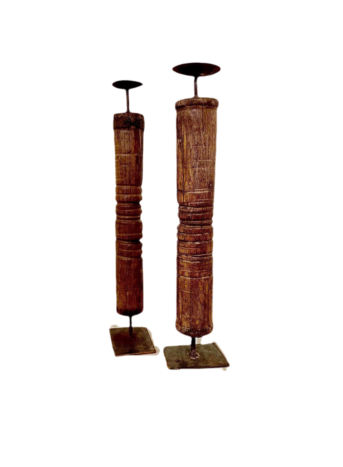 Carved Tall candle holder