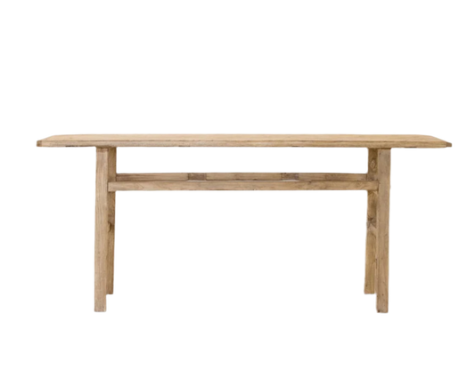 Straight leg console table