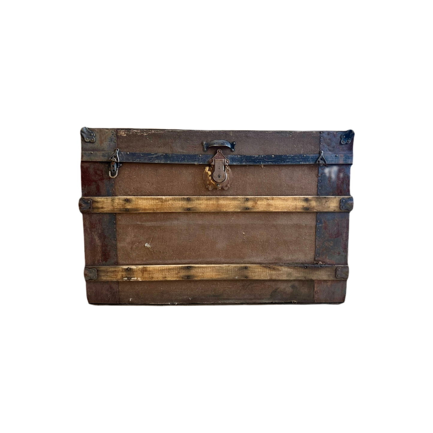 Antique graffiti steamer trunk