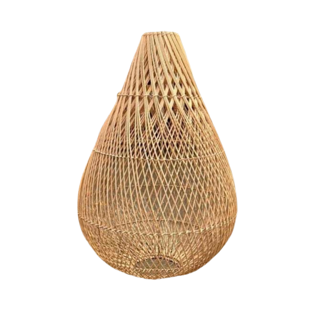 Rattan teardrop pendant light