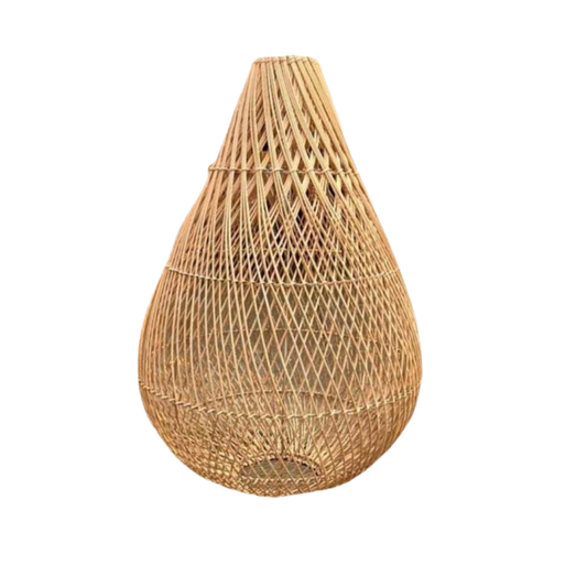 Rattan teardrop pendant light