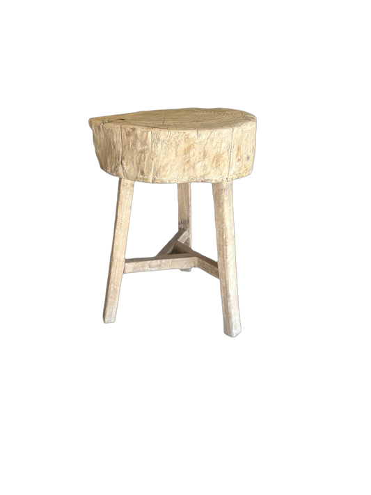 Timber slab accent table